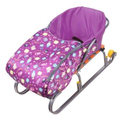 Сиденье для санок с чехлом для ног Зима баклажан СС3 НИКА 